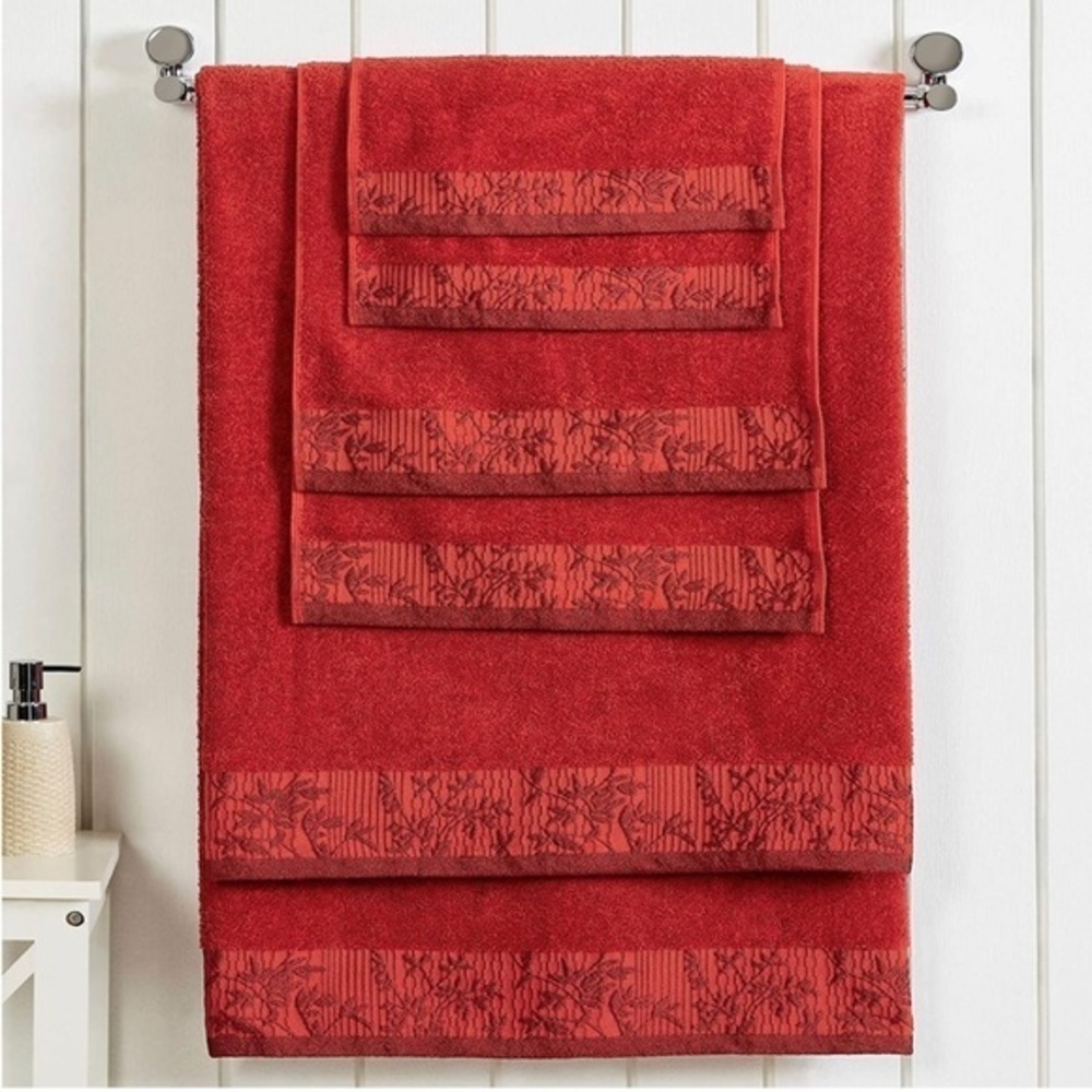 𝅺SUPERIOR wisteria Garnet 6PC towel‎ set
